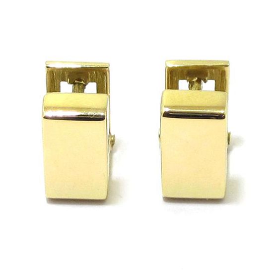 Pendientes rectangulares cubo oro