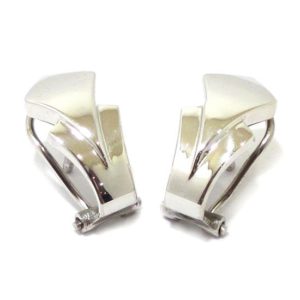 Pendientes rombo oro blanco