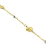 Pulsera FINA bolitas FLORES oro