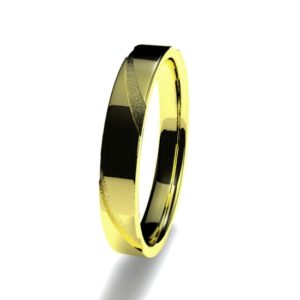 Alianza oro amarillo RECTA 5 RANURAS
