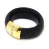 Anillo caucho diamantes oro amarillo