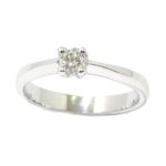 Anillo solitario brillante 0.25ct oro blanco