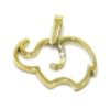 Colgante silueta elefante oro amarillo