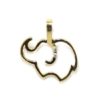 Colgante silueta elefante oro amarillo
