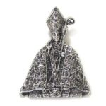 Colgante San Fermin 36mm plata antigua