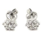 Pendientes orla 14 diamantes 0.60cts oro