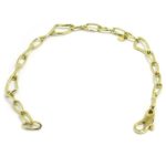Pulsera eslabones hilo oro amarillo