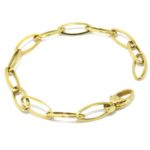 Pulsera eslabones oval oro amarillo