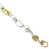Pulsera oro blanco amarillo perlas