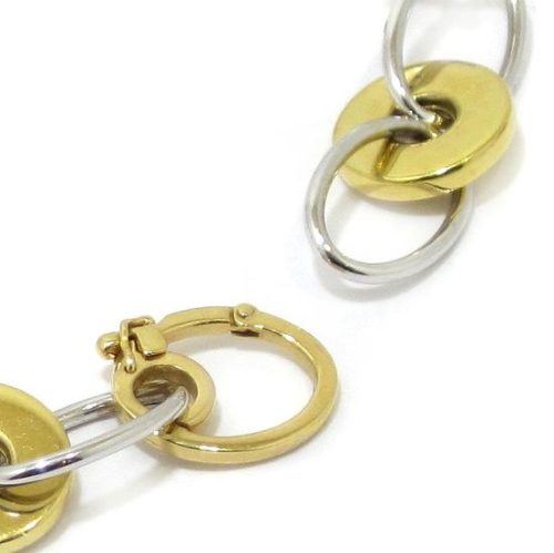 Pulsera oro blanco amarillo perlas