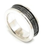 Alianza plata banda relieve TR