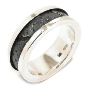 Alianza plata banda relieve DG