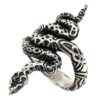 Anillo serpiente completa plata antigua