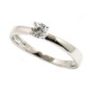 Anillo solitario circonita 4mm garras oro