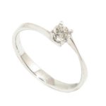 Anillo solitario diamante 0.21ct garras oro