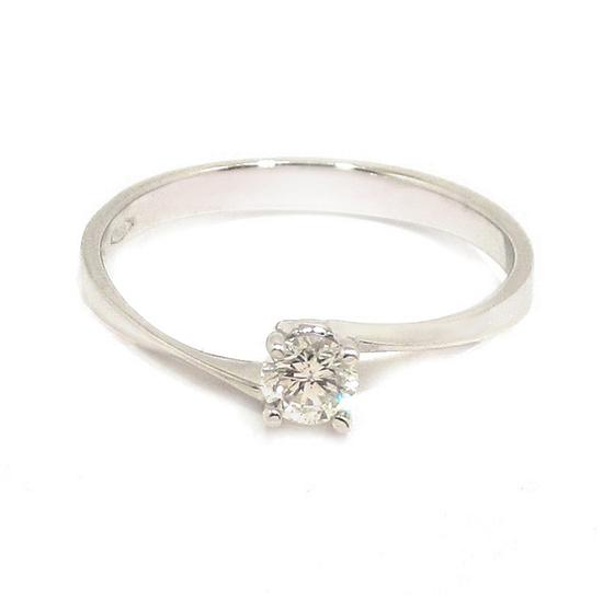 Anillo solitario diamante 0.21ct garras oro