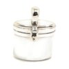 Colgante cofre 21mm ancho plata