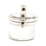 Colgante cofre 21mm ancho plata