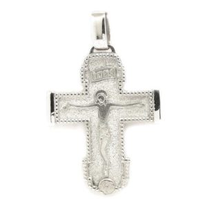 Cruz colgante bizantina 32mm plata