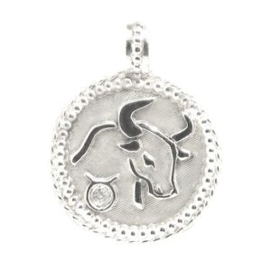 Medalla zodiaco tauro 22mm plata