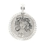 Medalla zodiaco virgo 22mm plata