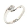 Anillo solitario circonita 3.75mm espiral