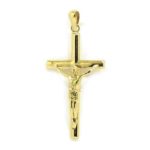 Colgante crucifijo 30mm oro amarillo
