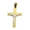 Colgante crucifijo 21mm amarillo blanco