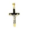 Colgante crucifijo 21mm amarillo blanco