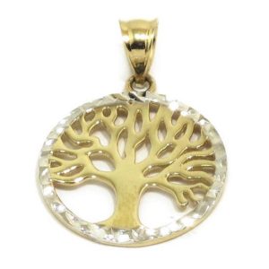 Colgante arbol vida 16mm oro