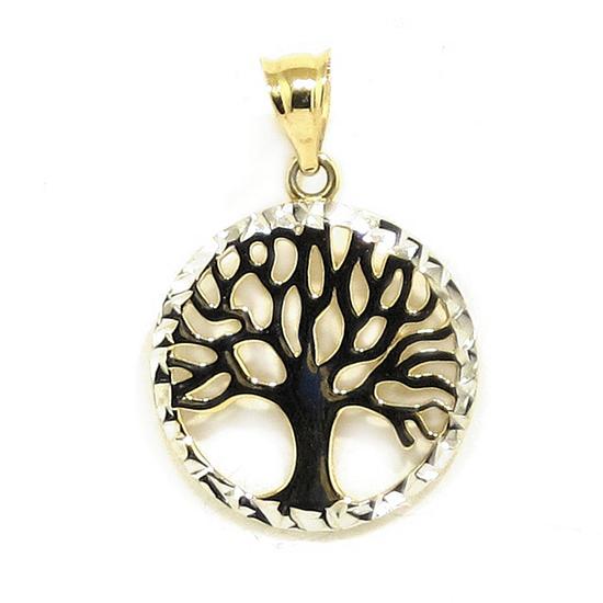 Colgante arbol vida 16mm oro