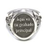 Anillo sello oval personalizable plata