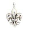 Colgante relicario 26mm Flor de Lis plata