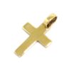 Colgante Cruz recta 18mm oro amarillo