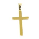 Colgante Cruz recta 25mm oro amarillo