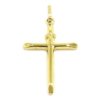 Colgante Cruz recta 30mm tubo oro amarillo
