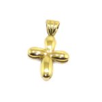 Colgante Cruz ovalos 11mm oro amarillo