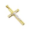 Colgante crucifijo 29mm amarillo blanco