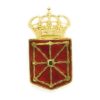 Pin escudo Navarra 22mm esmaltado oro amarillo