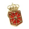 Pin escudo Navarra 21mm esmaltado Plata amarilla