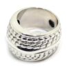 Anillo ancho fusion 5 plata