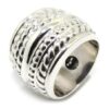 Anillo ancho fusion 5 plata