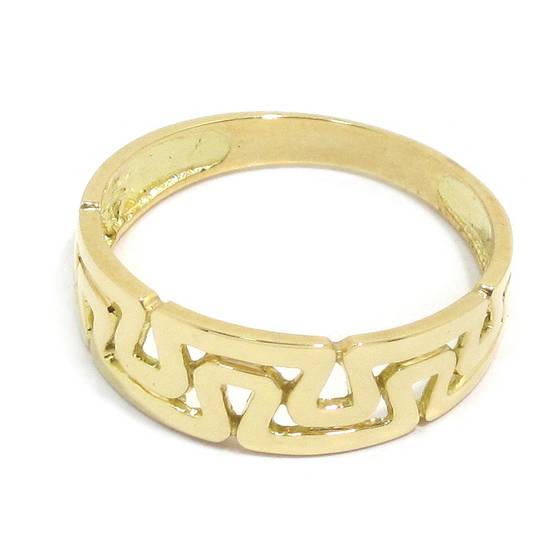 Anillo estilo azteca oro amarillo
