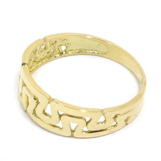 Anillo estilo azteca oro amarillo - Imagen 4