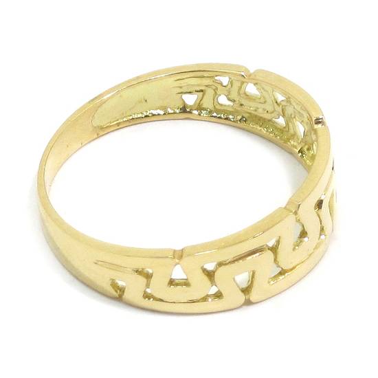Anillo estilo azteca oro amarillo - Imagen 3