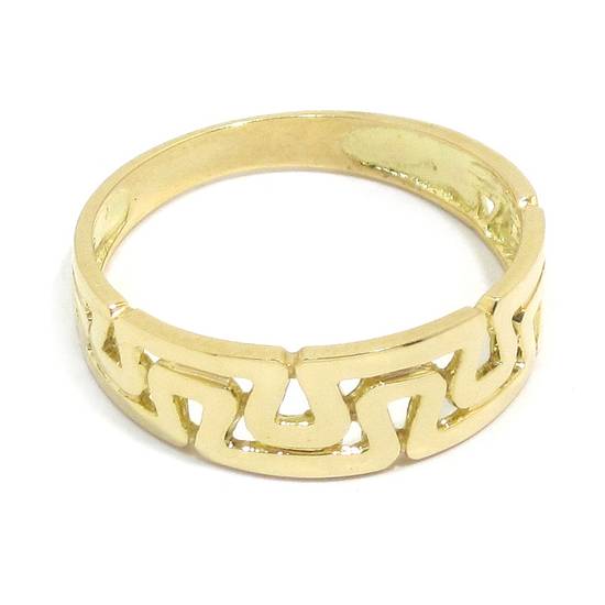 Anillo estilo azteca oro amarillo - Imagen 2