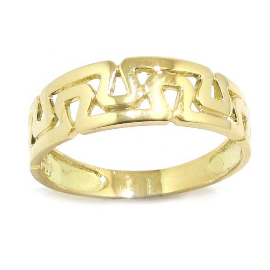 Anillo estilo azteca oro amarillo