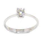 Anillo solitario diamante brillante 0.27ct G-VS2