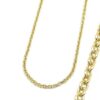 Cadena collar Forzada Hueca oro amarillo