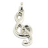 Colgante Clave de Sol 32mm Plata